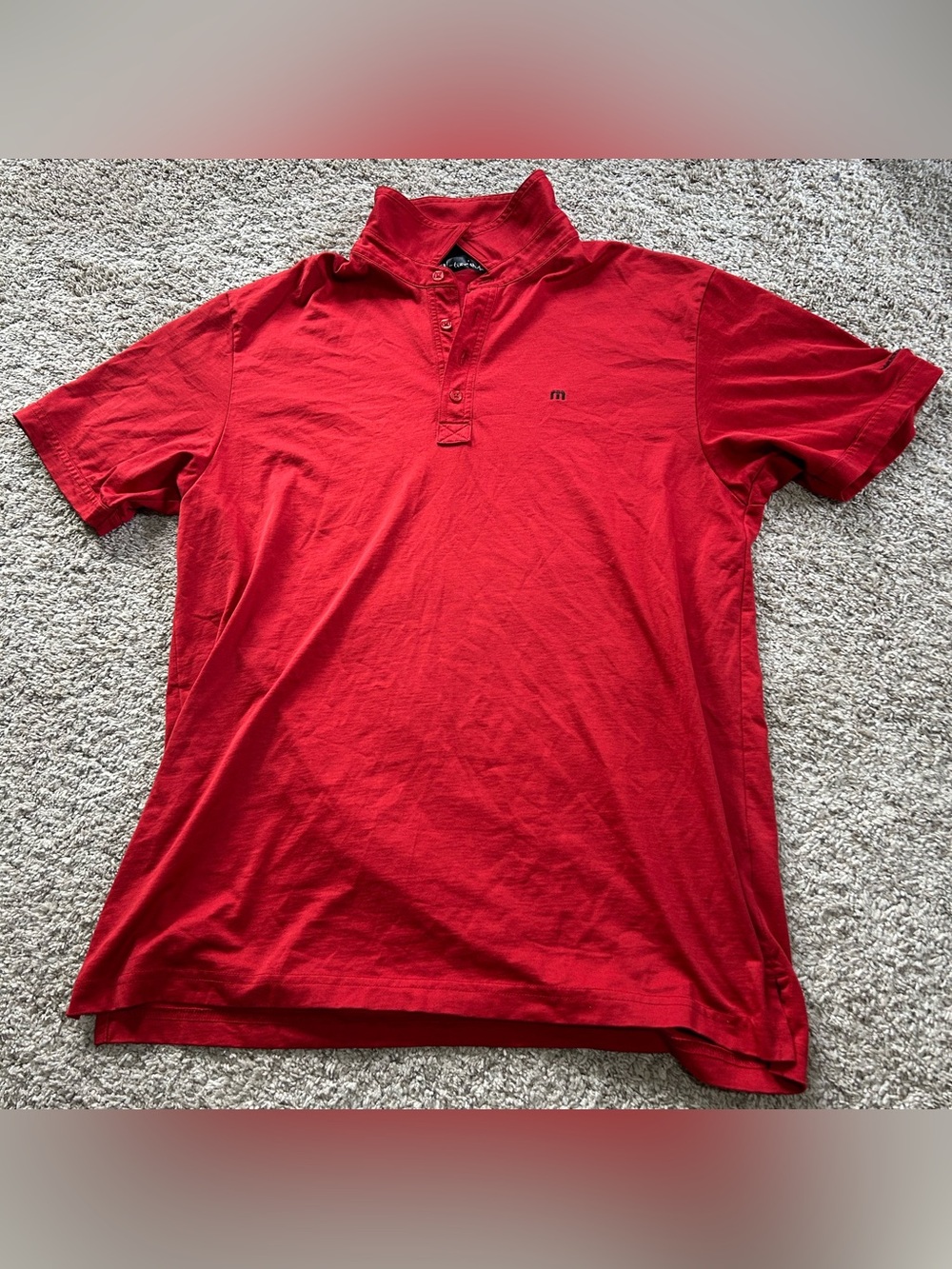 Travis Mathew Red Golf Polo Size LG